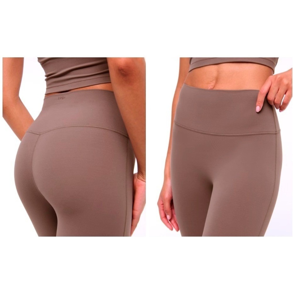 Abercrombie YPB studioFLEX Ultra High Rise Leggings XS Short Mauve Brown Yoga